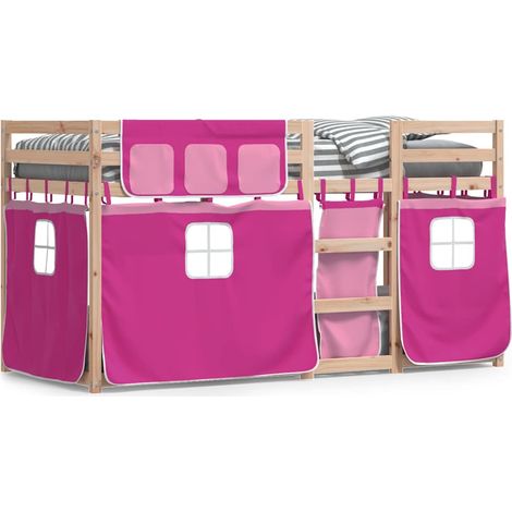 Maison Exclusive - Letto a Castello senza Materasso Rosa 90x200 cm Legno di Pino