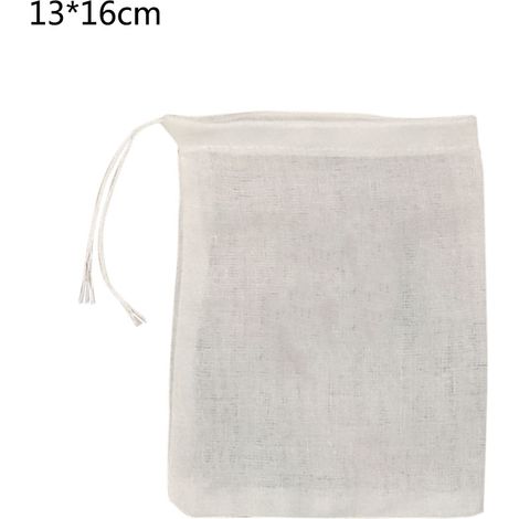Baumwoll-Kräuterbeutel 13x16cm, feiner Mehrzweck-Netzbeutel für Tee, Suppe und Gewürze, zum Kochen zu Hause. (1/5)