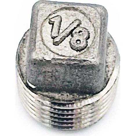 Tapón con borde MZ de 1/8”, acero inoxidable (1/3)