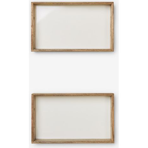 Set di 2 vassoi decorativi rettangolari in legno di mango Fruela SKLUM            