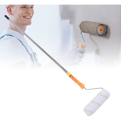 [Juego de rodillos para pintar] Juego para pintar paredes y techos con mango telescópico de acero y bandeja de pintura de ABS. (1/5)