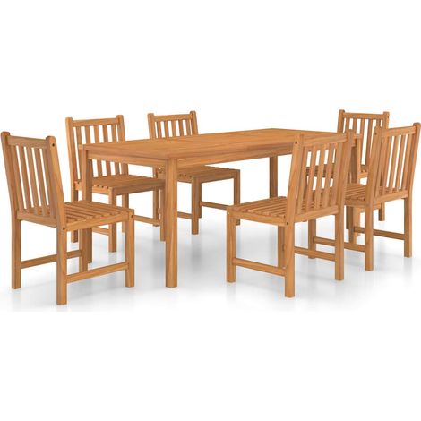 Maison Exclusive - 7dílná zahradní jídelní sada 180 x 90 cm masivní teakové dřevo (1/5)