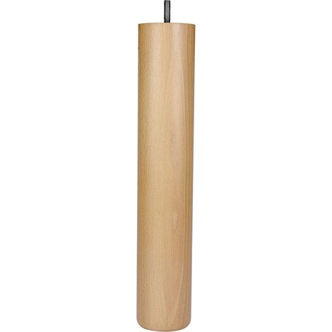 Pata cilíndrica de mueble CIME de haya barnizada, 6,8 cm de diámetro x 36 cm de altura. CIME (1/3)