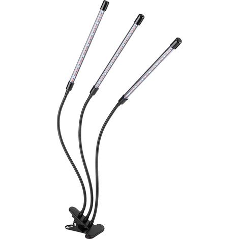 30W USB 3-Röhren Flexible LED Pflanzenlampe Vollspektrum mit Klemme für Zimmerpflanzen (1/5)