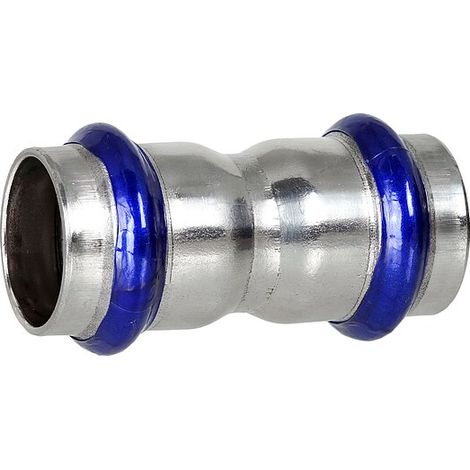 Press-Muffe - 18 mm - für Edelstahlrohre - DVGW-zertifiziert - für V-Kontur