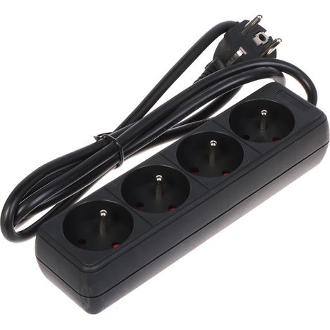 Regleta PR-1.5M-4G/B (4 tomas) 1,3 m (1/3)