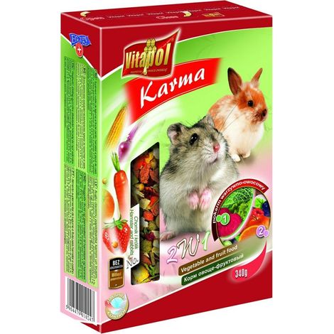 Vitapol Karmeo Life 340 g Alimento de frutas y verduras para conejos y hámsteres