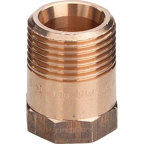 Viega Manguito de transición, G 1, Rp 3/4 bronce rojo o bronce de silicio modelo 3243, 446673