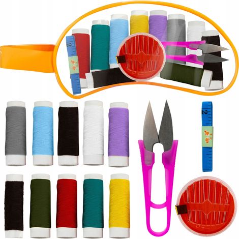 Kit de costura VERGIONIC de 13 piezas, kit de hilos, agujas de coser