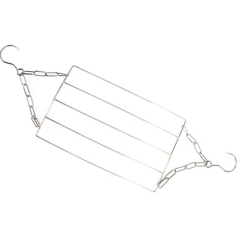 Étendoir à linge multifonctionnel en acier inoxydable argenté pour suspendre vêtements, serviettes et chaussettes (sans pince) - 40 cm (1/5)