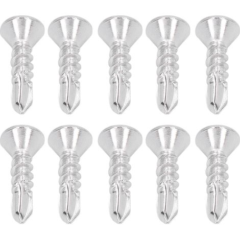 Vis à bois inox 304 tête fraisée cruciforme, 200 pièces, longueur 16mm, filetage M4.2-18, visserie autoforeuse robuste pour fixation bois et métal. (1/5)