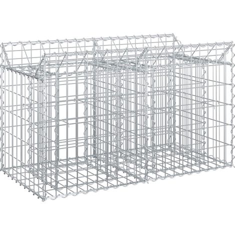 Maison Exclusive - Gabionen-Hochbeet Silber