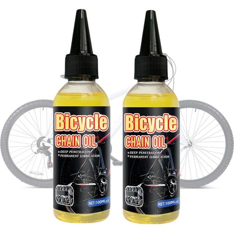 Aceite para cadena de bicicleta de carretera (paquete de 2), lubricante biodegradable para bicicletas, 100 ml - Para todo tipo de bicicletas (1/5)