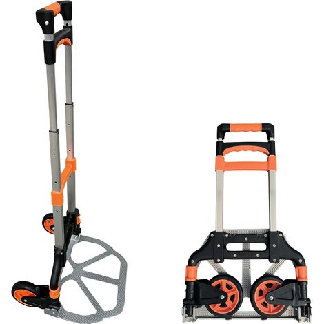 7house 2-Rad-Lastenwagen, zusammenklappbar, tragbar, maximale Tragkraft 70 kg