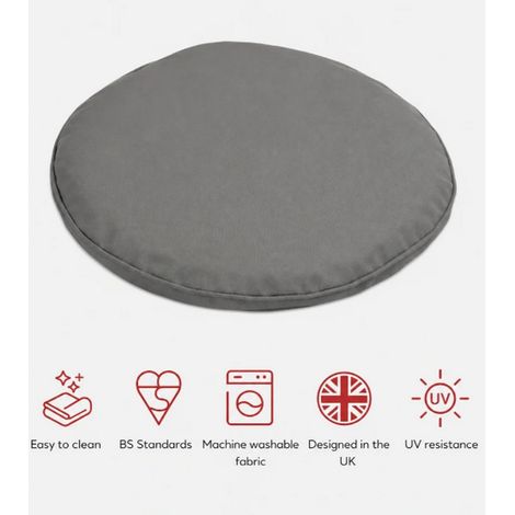 SP Bistro Pad Cushions (Pack of 2) - L30 x W30 x H4 cm - Grey