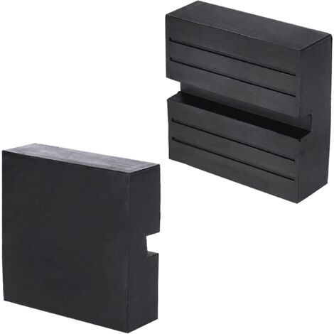 Lot de 2 supports en caoutchouc pour cric de voiture, tampon en caoutchouc pour cric, accessoire de cric (carré) (1/5)