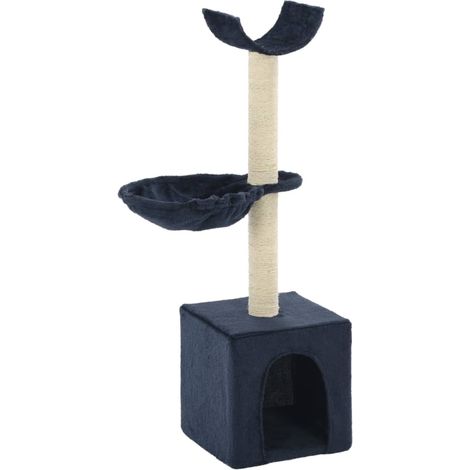 Katzen-Kratzbaum mit Sisal-Kratzsäulen 105 cm Blau