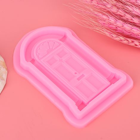 2er-Set DIY Tür- und Fenster-Silikonform, Kuchen-, Fondant- und Keksform, Dekorations- und Backwerkzeug, Rosa (1/5)