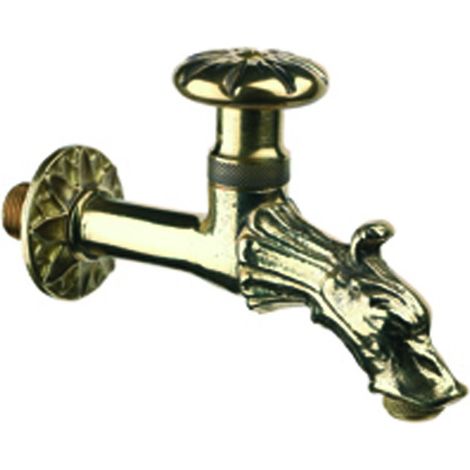 RUBINETTO ARTISTICO IN OTTONE CON VOLANTINO 1/2 R.M. MANFREDI SNC DI MANFREDI