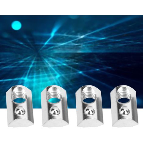 50 Stück Aluminium-Federmuttern für T-Nut-Profile, europäischer Standard (M8)
