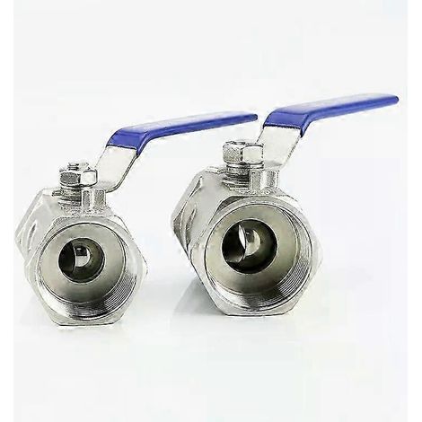 Kugelhahn aus Edelstahl, 1/4, 3/8, 1/2, 3/4, 1, 1-1/4, 1-1/2 Zoll, Innengewinde BSP, mit Vinylgriff, Gewinde-JXLGV (1/5)