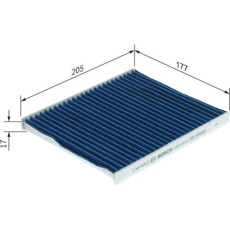 Filtre, Charbon actif habitacle+pro - 0986628641 - BOSCH (1/5)
