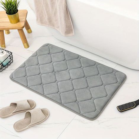 Grand tapis de bain absorbant coton polyester pour baignoire, cuisine, salle de bain 1 (1/4)