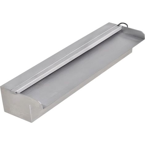 INLIFE Lame d'eau rectangulaire à LED 45 cm en acier inoxydable pour piscine (1/5)