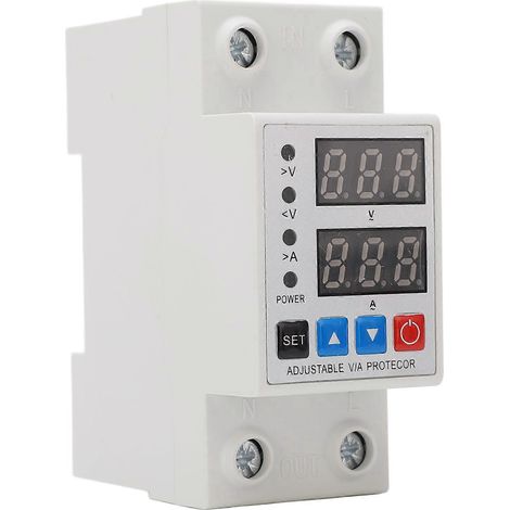 Über- und Unterspannungsschutzgerät mit einstellbarer Doppelanzeige, Überstrom- und Überlastschutz 40 A 240 V‐3