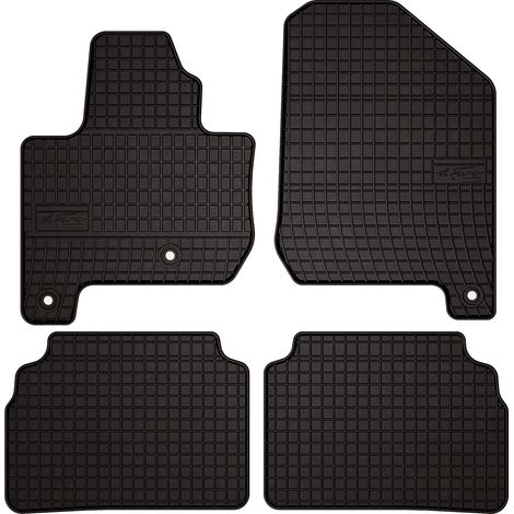 Tapis de sol en caoutchouc pour : Kia Soul EV hatchback (2013-2019) - noirs, sur mesure (1/5)