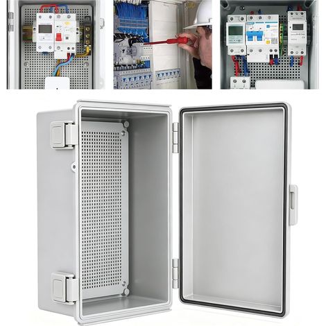 Boitier Electrique Etanche, Boite de Derivation Electrique IP66, Armoire de Commande Extérieure Avec Accessoires de Montage Mural (300 200 160) (1/5)