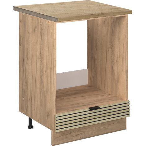 Herdumbauschrank Fame-Line, Eiche Paneel, 60 cm , AP Eiche, Vicco