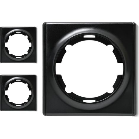 Plaque de finition OneKeyElectro Florence, 1 poste, lot de 3, noir (1/5)