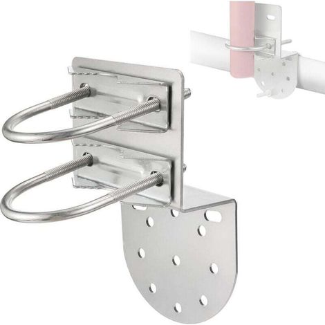 Support Mural Antenne Fixation Mât Antenne Antirouille Accessoires Matériels pour Extérieur Maison Support de Poteau d'antenne Kits de Montage