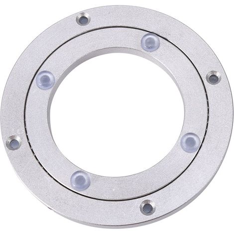 Plateau tournant robuste en alliage d'aluminium avec roulement pivotant, style Lazy Susan, pour table à manger ronde. Accessoires pour plateau tournant fluide, 140 mm (1/5)