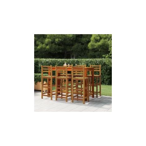 Tabourets de bar lot de 6 bois massif d'acacia (1/5)