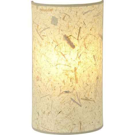 Lampada a Parete Aston, Acciaio verniciato a polvere, Tessuto, Nero, Marrone, 18x32x8 cm