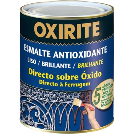 OXIRITE esmalte liso brillo 250 gris plata lata , Oxirite Esmalte Liso Brillo es un esmalte antioxidante de aplicación directa sobre las superficies de hierro o acero, ya sean nuev (1/5)