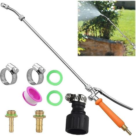 Baguette de Pulvérisation, 72cm Lance Pulverisateur de Jardin, Baguette de Pulvérisation Universelle, Rechange Universelles en Laiton de 3/8" et 1/4", pour Jardins, Vergers, Lavage de Voiture (1/5)
