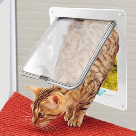 SWANEW Gattaiola Gattaiola Gattaiola a 4 vie Porta gatto con sistema di chiusura a 4 vie gatti (1/5)