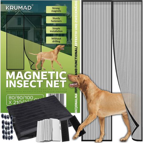 Zanzariera per porta finestra del balcone, magnetica, dimensioni 80/90/100 x 210/220 cm (1/5)