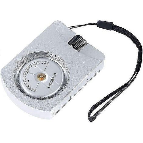 Altimètre portable, compact et professionnel en aluminium avec mesure précise de l'inclinaison pour mesurer les hauteurs, les inclinaisons et les angles (argent) (1/5)