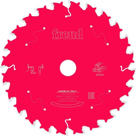 Freud F03FS09686 Wood Circular Saw Blade 165 x 20 x 1.7/1.3mm x 24T FRE03FS09686