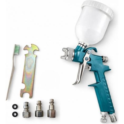 Pistola Aerografo Verniciatura 0.8 mm Spray HVLP con Serbatoio 100ml VA20134