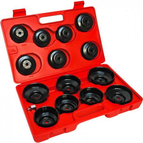 Cloches filtres à huile professionnel - coffret 15 pièces