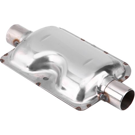 Silencieux d'échappement 24 mm acier inoxydable chromé avec 2 colliers, 1 support et 3 vis pour chauffage diesel Eberspacher (1/5)