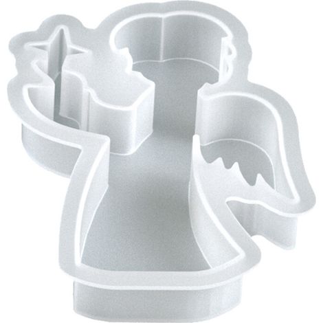 Stampi in silicone per realizzare decorazioni natalizie a forma di angioletto.