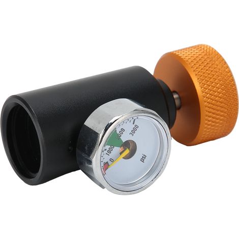 Adaptateur de recharge de CO2, connecteur de valve ASA avec manomètre 3000 psi, accessoire pour boissons gazeuses (1/5)