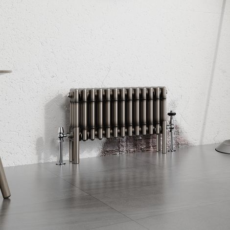Warmehaus Traditional Radiator Raw Metal 300x607mm Triple Column (1/5)