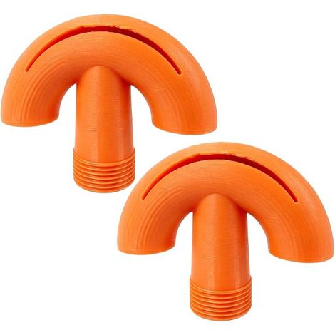 Lot de 2 Buses d’Aération pour Piscine – Filetage 3/4 Pouce – ABS – Tête de Fontaine – Pour Mouvement de l’Eau et Décoration – Usage Piscine-Orange (1/4)